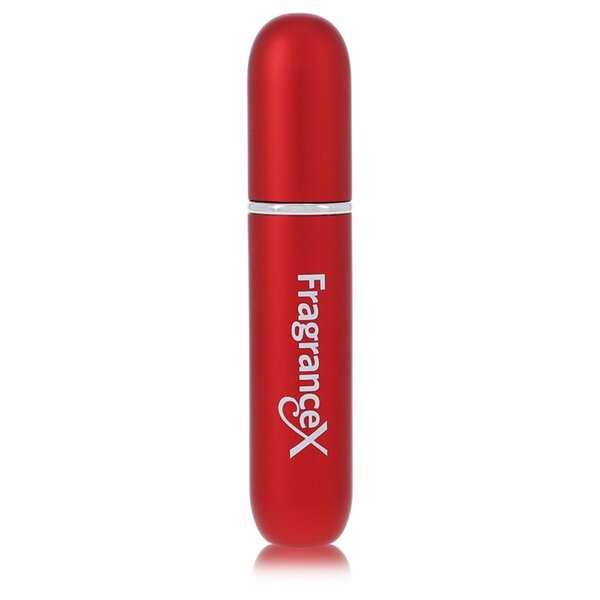 A red bottle with the word Travalo Travel Spray Mini Travel Refillable Spray With Cap Refills From Any Fragrance Bottle (maroon) 0.14 Oz For Men on it.