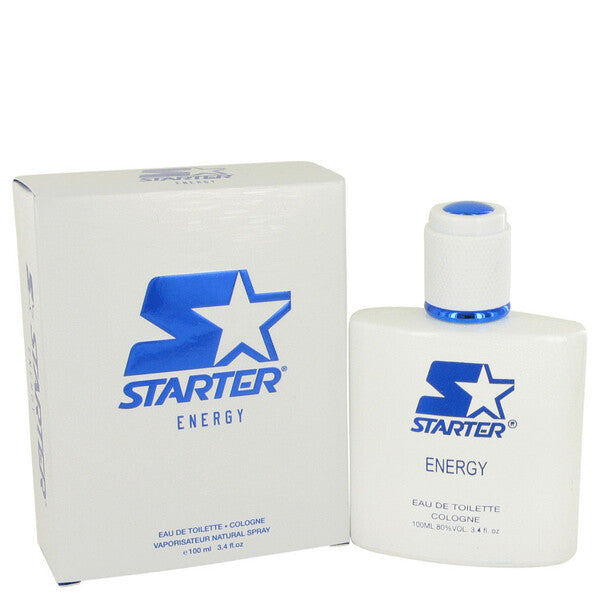 A bottle of Starter Energy Eau De Toilette Spray 3.4 Oz For Men.