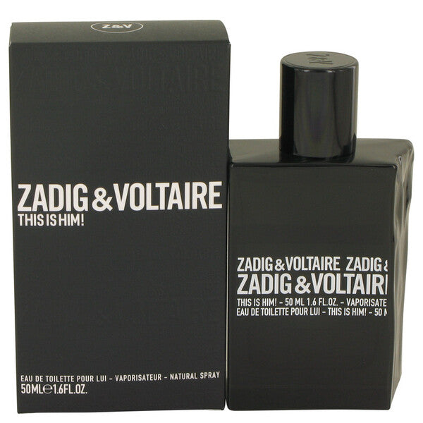 A bottle of This Is Him Eau De Toilette Spray 1.6 Oz For Men.