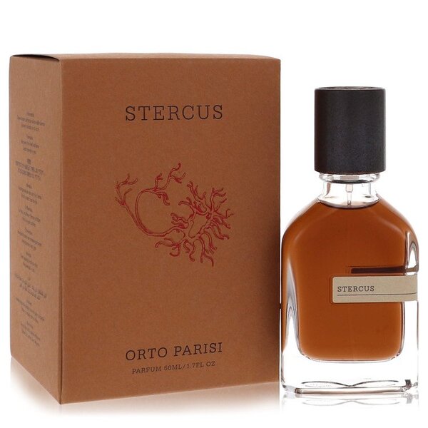 A bottle of Stercus Pure Parfum (unisex) 1.7 Oz For Women in front of a box.