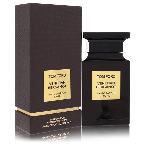 A bottle of Tom Ford Venetian Bergamot Eau De Parfum Spray 3.4 Oz For Women.