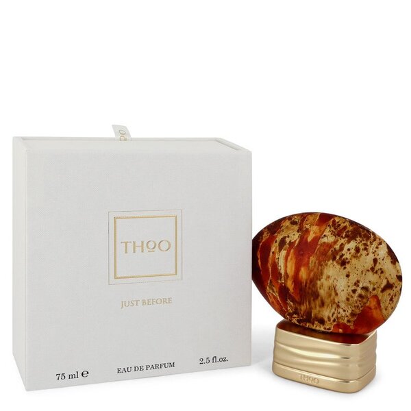 A bottle of The House Of Oud Just Before Eau De Parfum Spray (unisex) 2.5 Oz For Women in front of a box.