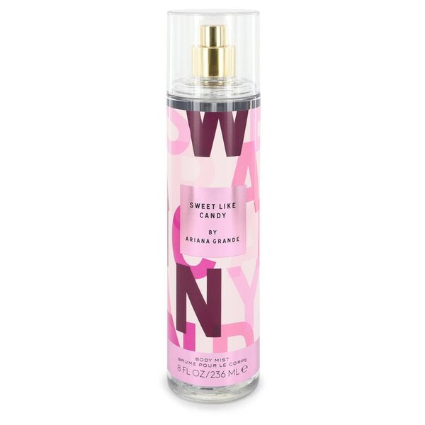 A bottle of Sweet Like Candy body mist spray 8 oz for women on a white background.