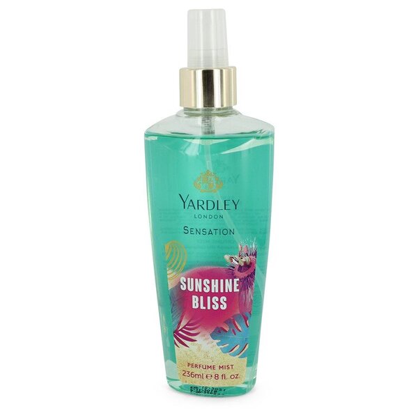 A bottle of Yardley Sunshine Bliss Perfume Mist 8 Oz For Women, a floral fragrance mist for women.