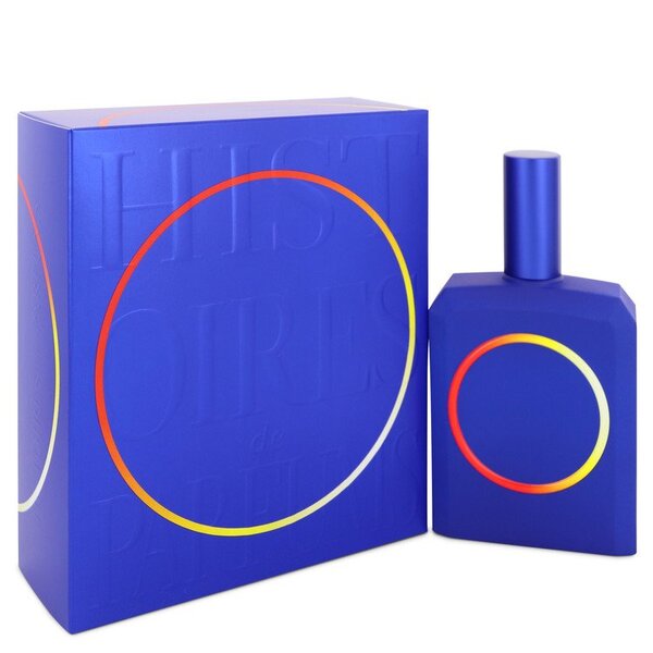 A This Is Not A Blue Bottle 1.3 Eau De Parfum Spray (unisex) 4 Oz For Women with a colorful circle on it.
