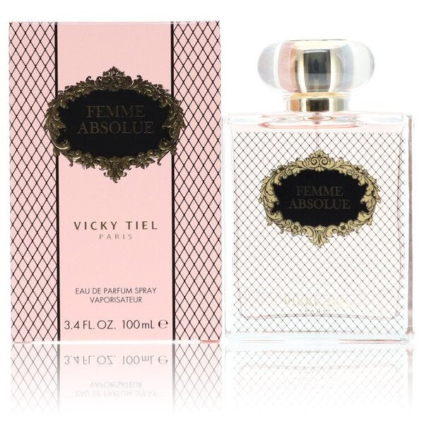 Vicky Tiel Femme Absolue Eau De Parfum Spray enhances feminine charm with a youthful jubilance in its 100 ml bottle.