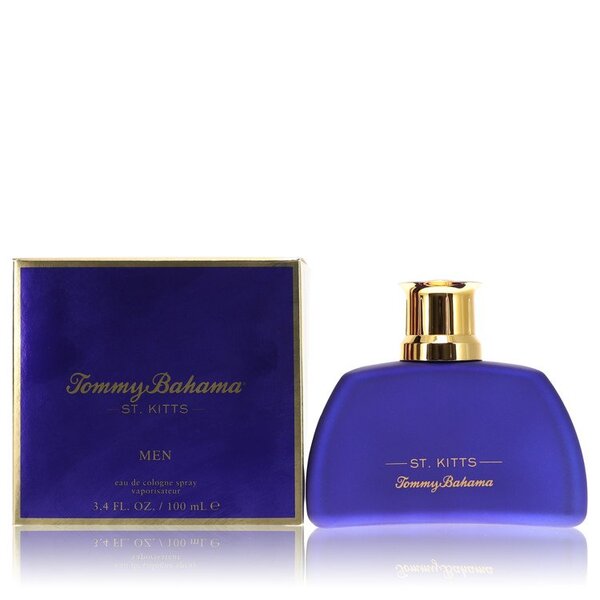 A bottle of Tommy Bahama St. Kitts Eau De Cologne Spray 3.4 Oz For Men featuring the captivating scent of Bahama St. Kitts.