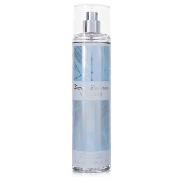 A bottle of Tommy Bahama Very Cool Fragrance Mist 8 Oz for Women on a white background.
