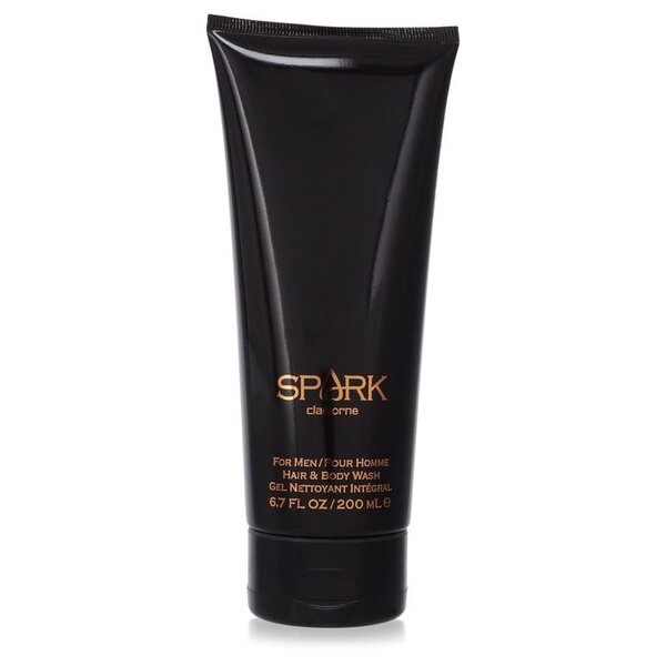 A tube of Spark Body Wash 6.7 Oz For Men on a white background.