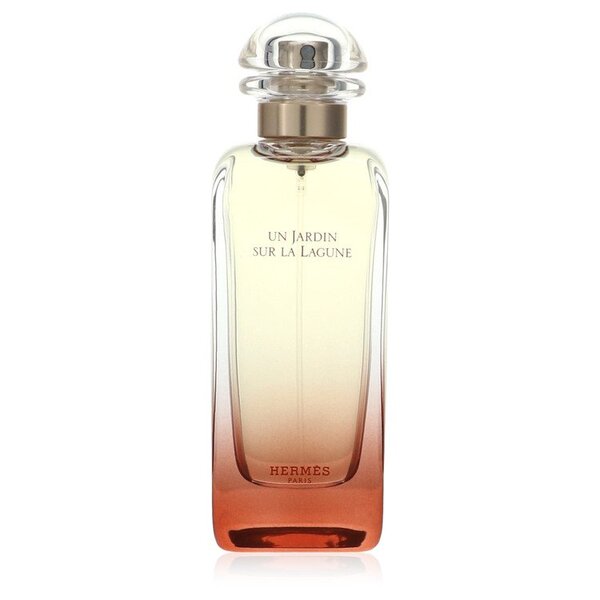 An Un Jardin Sur La Lagune Eau De Toilette Spray (tester) 3.3 Oz For Women bottle of perfume on a white background.