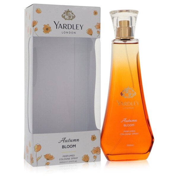 A bottle of Yardley Autumn Bloom Cologne Spray (unisex) 3.4 Oz For Women eau de toilette.