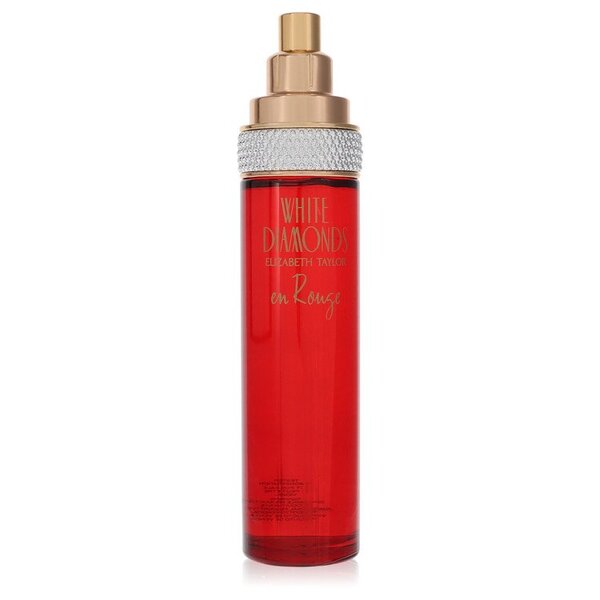 A bottle of White Diamonds En Rouge Eau De Toilette Spray (tester) 3.3 Oz For Women on a white background.