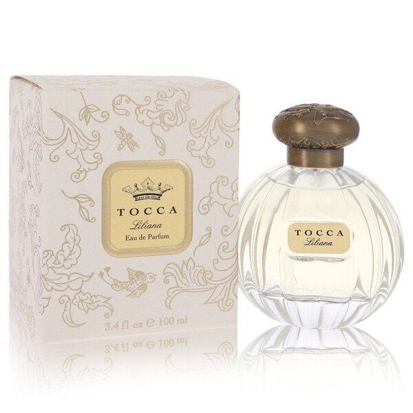 A bottle of Tocca Liliana Eau De Parfum Spray 3.4 Oz for women.