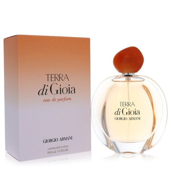 Introducing Terra Di Gioia Eau De Parfum Spray 3.4 Oz For Women, a luxurious fragrance for women by Giorgio Armani. Experience the pure joy of this exquisite perfume, exuding femininity and elegance.