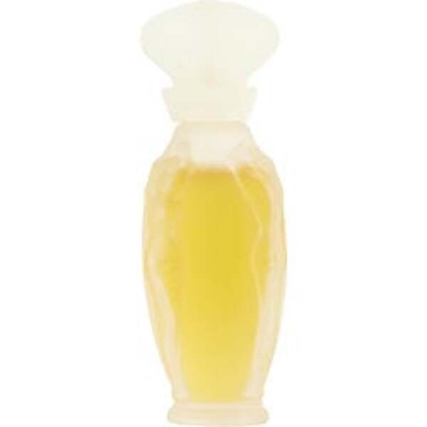 A romantic bottle of Venus De L'amour By Vicky Tiel Eau De Parfum 0.17 Oz Mini for women, showcased against a pristine white background.