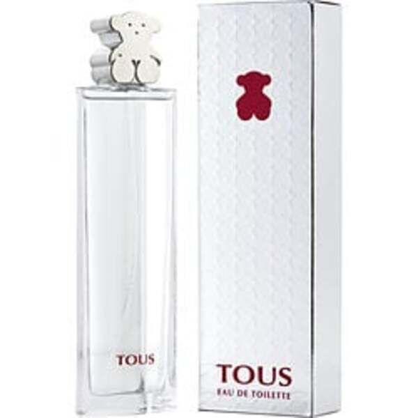A casual bottle of Tous By Tous Edt Spray 3 Oz for women with a teddy bear on it.