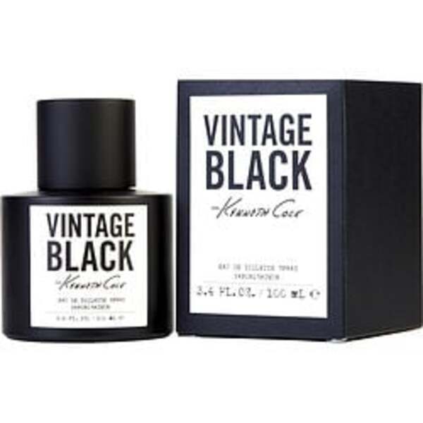 Vintage Black By Kenneth Cole Edt Spray 3.4 Oz For Men eau de toilette for men with fragrance notes and EDT spray.