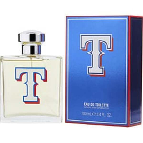 A 3.4 oz bottle of Texas Rangers By Texas Rangers Edt Spray 3.4 Oz For Men.