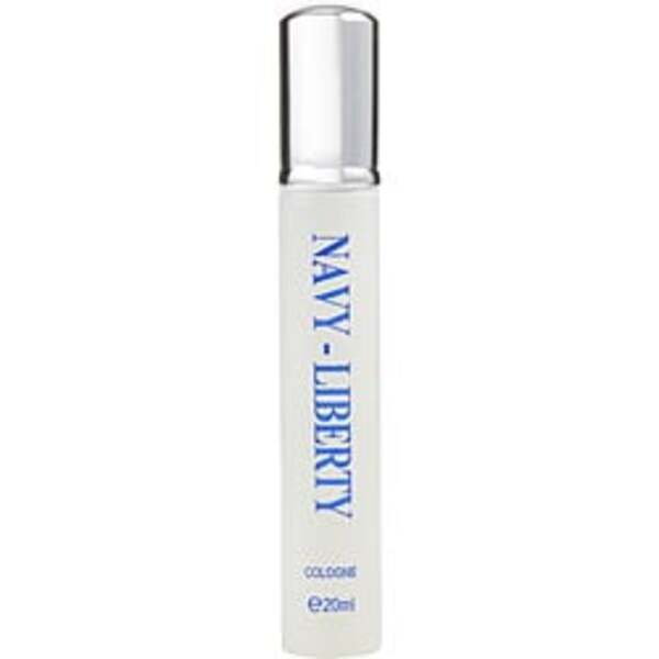 A bottle of Us Navy By Parfumologie Liberty Cologne Spray 0.67 Oz (unboxed) For Men on a white background.