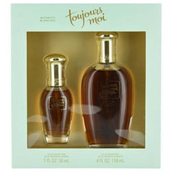 Two bottles of Toujours Moi By Dana Eau De Cologne Spray 4 Oz For Women in a romantic box.