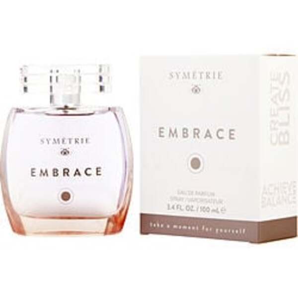 A spray bottle of Symtrie Embrace By Symtrie Eau De Parfum Spray 3.4 Oz, an Eau de Parfum for women.