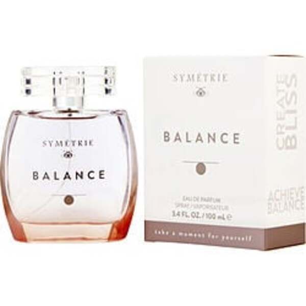 A bottle of Symtrie Balance By Symtrie Eau De Parfum Spray 3.4 Oz for Women featuring mesmerizing Fragrance Notes.
