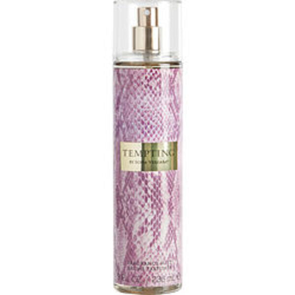 A bottle of Tempting By Sofia Vergara By Sofia Vergara Body Mist 8 Oz For Women, perfect for women's body mist, on a white background.