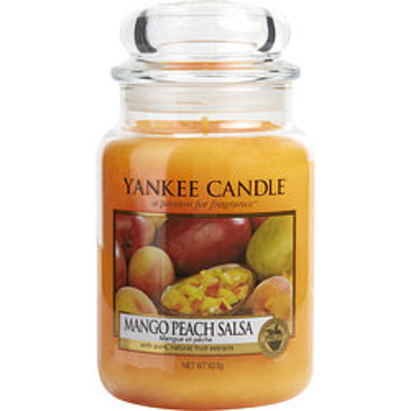 This Yankee Candle By Yankee Candle Mango Peach Salsa Scented Large Jar 22 Oz For Anyone features the invigorating scent of Mango Peach Salsa in a large, scented jar.