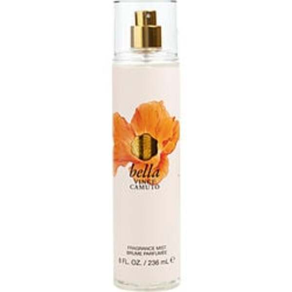 A bottle of Vince Camuto Bella By Vince Camuto Body Mist 8 Oz For Women, designed for women and infused with the alluring scent of Vince Camuto, displayed on a pristine white background.
