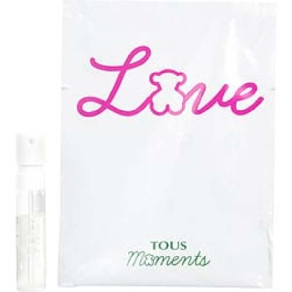 A Tous Love By Tous Edt Vial On Card Mini For Women package with a bottle of love and a teddy bear for WOMEN.
