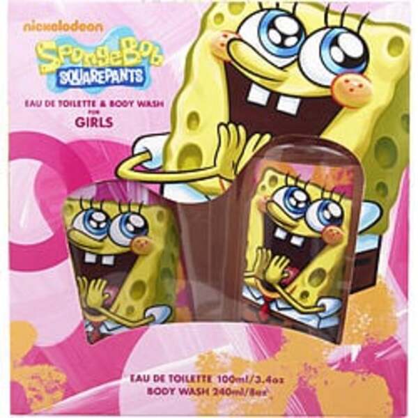 Spongebob Squarepants By Nickelodeon Edt Spray 3.4 Oz & Body Wash 8 Oz for women bath & body set.
