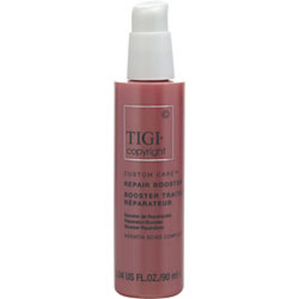 A bottle of Tigi By Tigi Copyright Custom Care Repair Booster 3 Oz For Anyone on a white background.