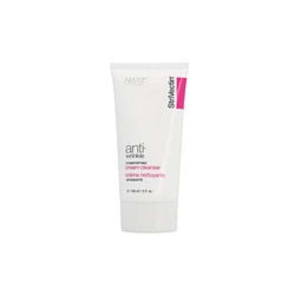 A Strivectin By Strivectin Anti-wrinkle Comforting Cream Cleanser tube on a soothing white background.