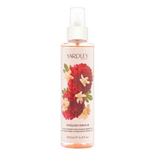 A Yardley By Yardley English Dahlia Fragrance Body Mist 6.8 Oz For Women on a white background.