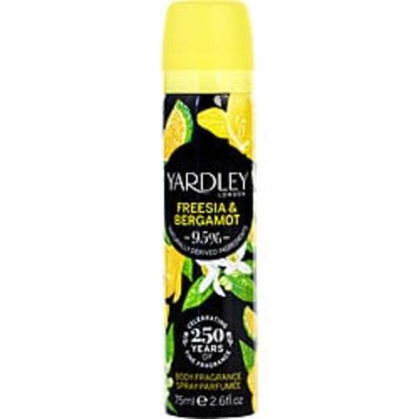 A Yardley By Yardley Freesia & Bergamot Body Spray 2.5 Oz For Women with lemons and bergamot.