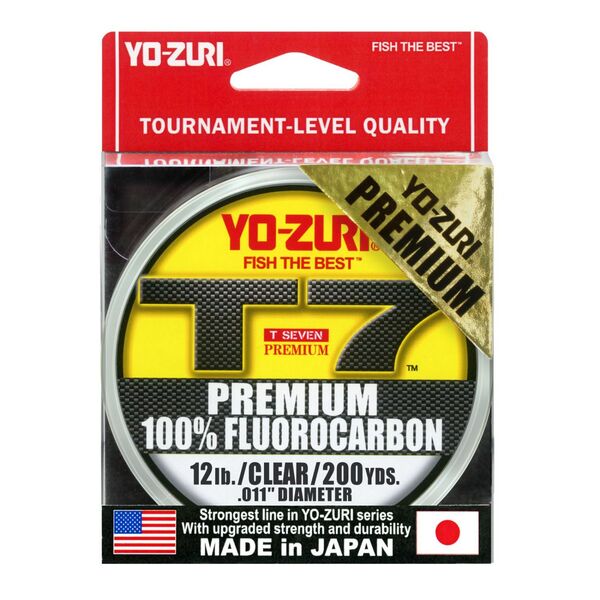 Yo-Zuri T-7 Premium Fluorocarbon 200 Yard Spool 12LB, known for its strength and performance, is an ideal choice for bass fishing enthusiasts.