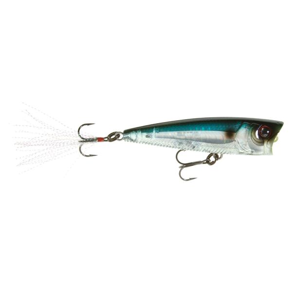 A Yo-Zuri 3DB Popper 3in Prism Shad lure with a 3D Prism Finish, displayed on a white background.
