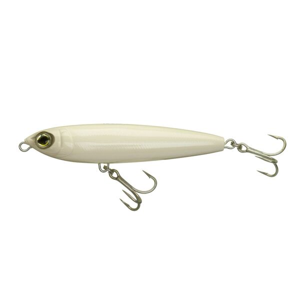 A white Yo-Zuri Hydro Pencil F 125mm 5in Bone fishing lure on a white background, perfect for inshore fishing applications targeting Striped Bass.