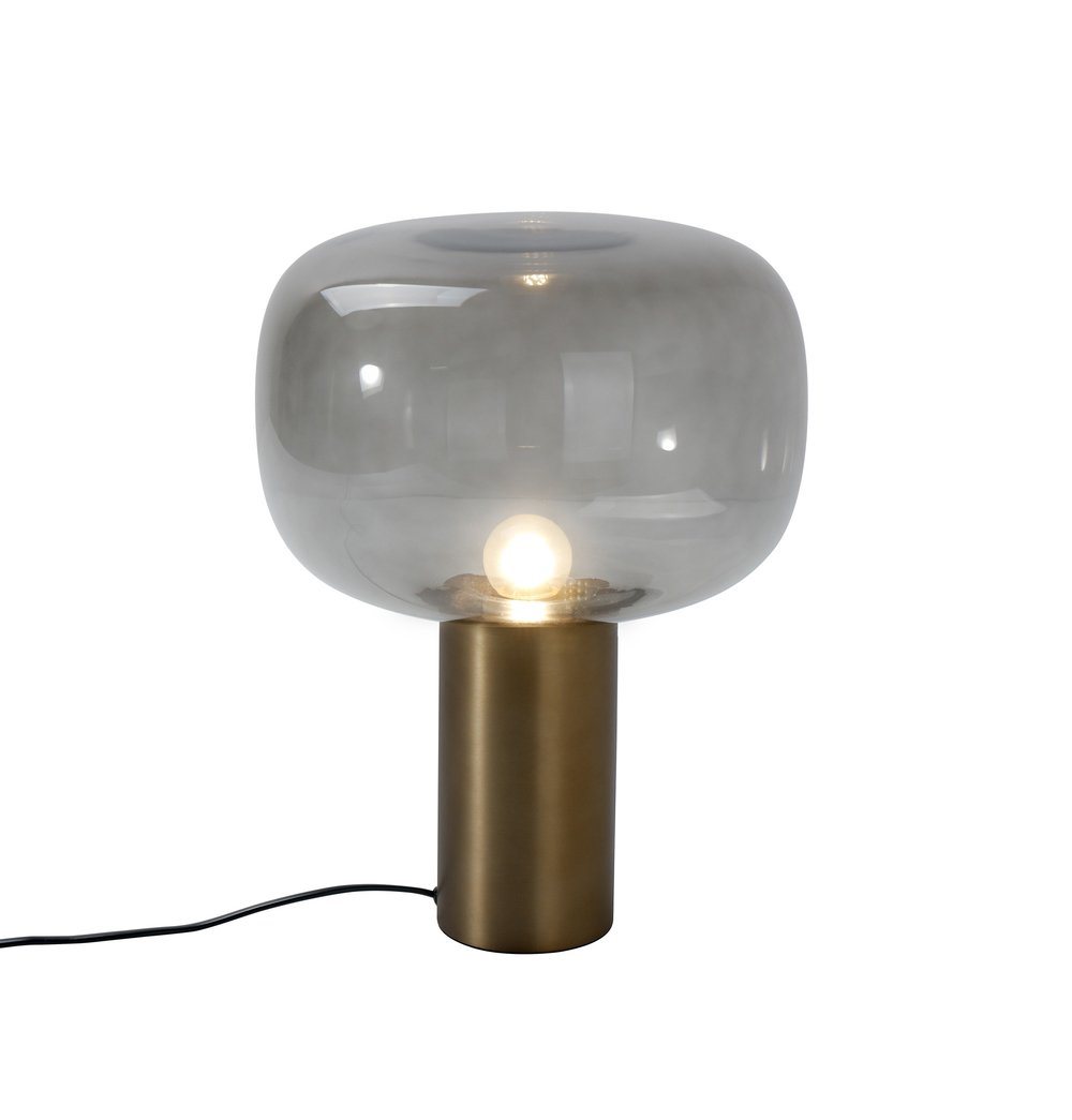 A Noak Table Lamp by ModernMazing with a brass base.