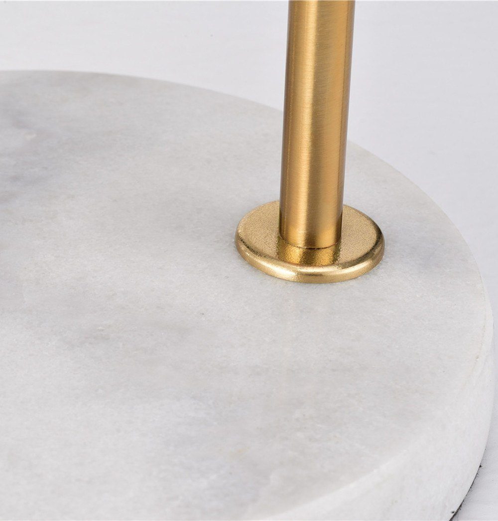 An Oda Marble Table Lamp with a marble base, manufactured by ModernMazing.