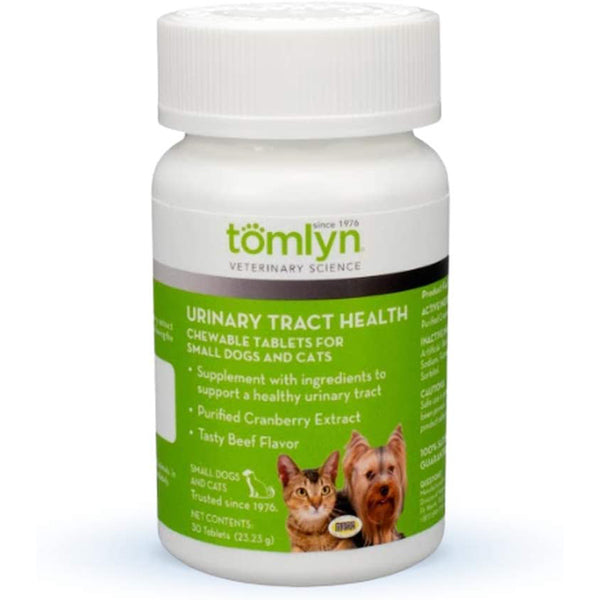 Tomlyn Urinary Tract Health Chewable Tablets for Cats and Dogs.
