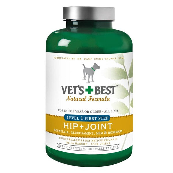 Vet's Best Level 1 First Step Hip and Joint Dog Supplement 90 Tablets for dogs.