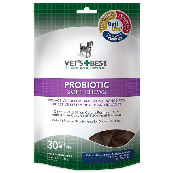 Vet's Best Probiotic Soft Chews 4.2 oz soft chews.