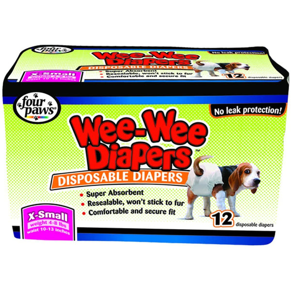 Wee-Wee Disposable Diapers, 12 Pack X-SMALL disposable diapers.
