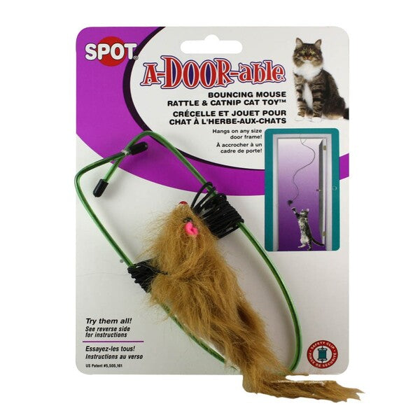 Spot A-Door-Able Bouncing Mouse Catnip Toy Assorted in a package.