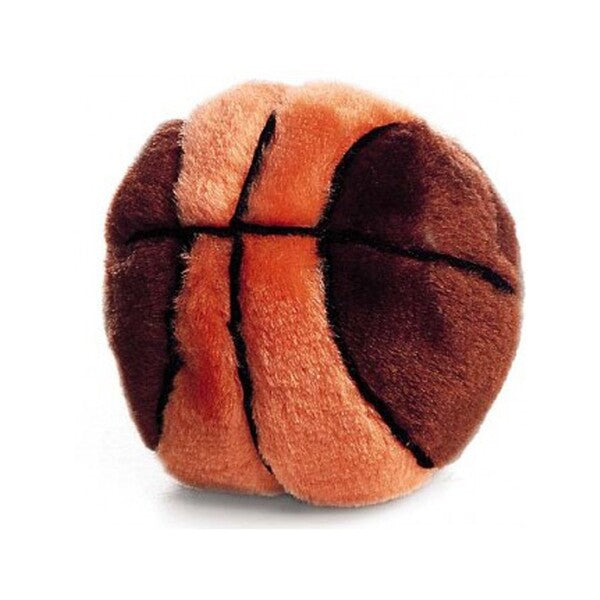 A Spot Plush Dog Toy Basketball Multi-Color 4.5 in on a white background.