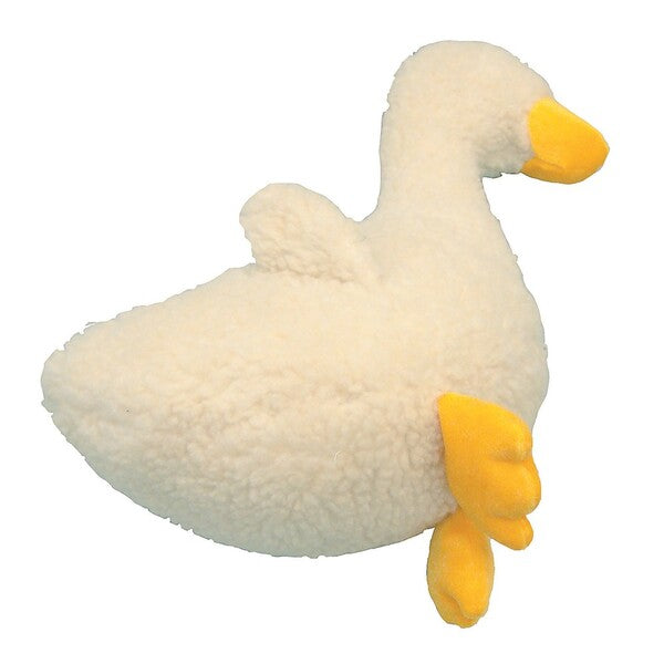 A Spot Fleece Dog Toy Duck Natural 13 in on a white background.