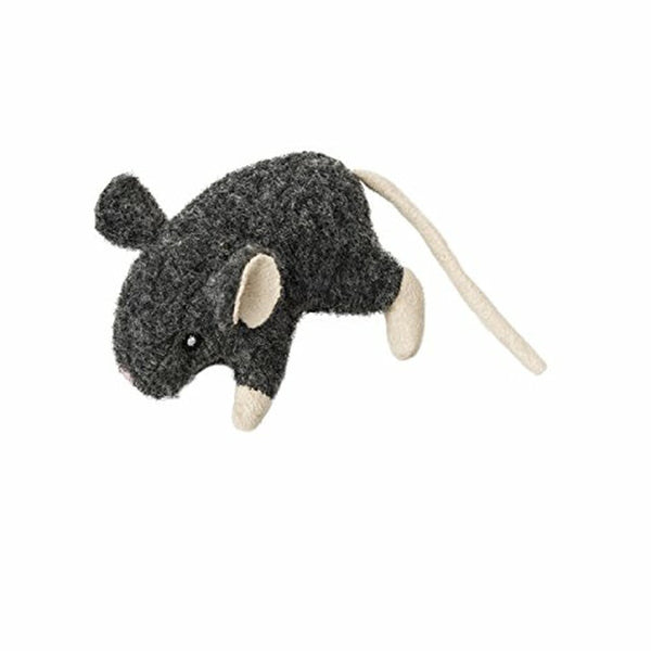 A Spot Wool Mouse Willie Cat Toy with Catnip Assorted 3.5 in on a white background.