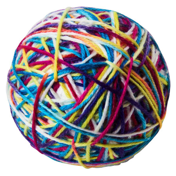 A Spot Sew Much Fun Yarn Ball Cat Toy Multi 3.5in on a white background.