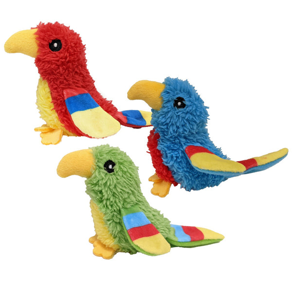 Three Spot Ethical Love The Earth Parrot Catnip Toy Assorted, 1Ea/One Size on a white background.